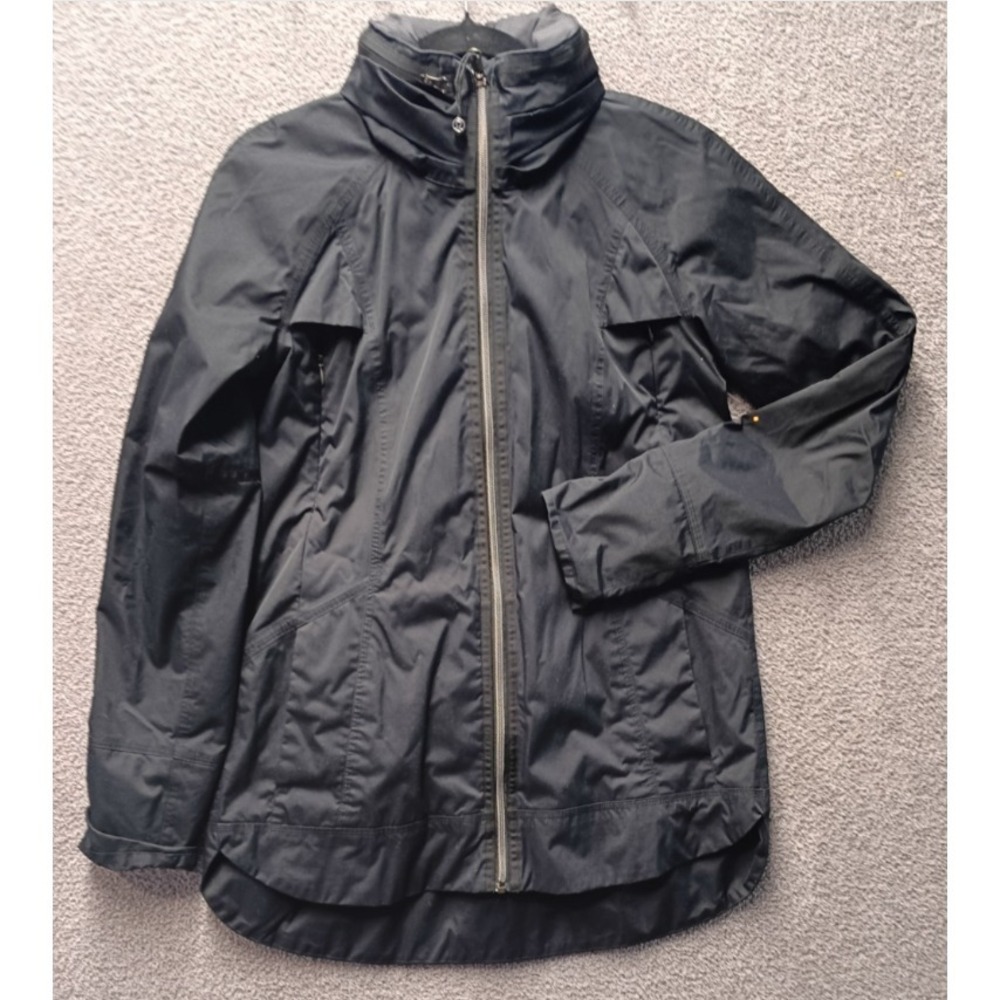 Lululemon Women 6 Black Hooded‎ Zip Jacket Longline Lightweight